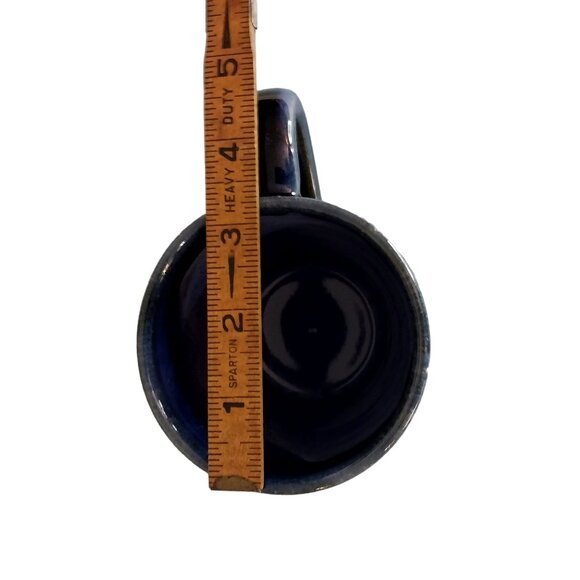 Oy Vey Cowbell Studio Art Pottery Mug Blue Glaze Signed - Picture 7 of 7